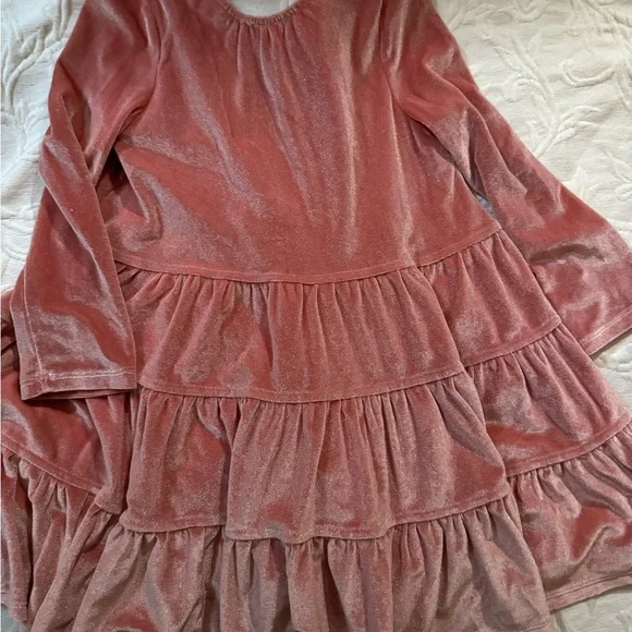 Pink Chicken Christmas Nutcracker Dress Pink Velour Velvet Size 5Y Ruffle - Picture 2 of 6